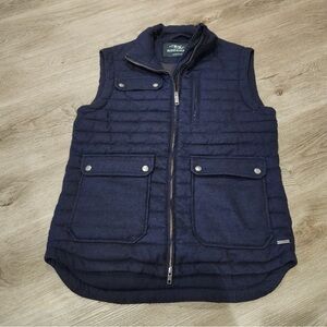 Rodd and Gunn Gapes Valley Wool Blend Navy Quilted Zip Front Vest